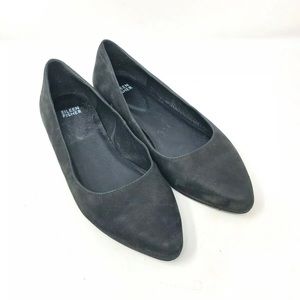 Eileen Fisher suede black flats Size 8